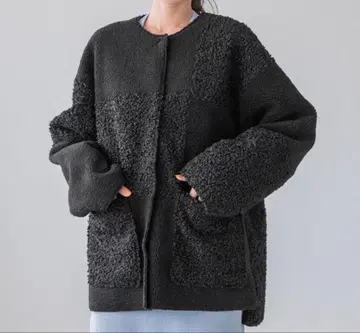 LOWRYS FARM 리버서블 패치워크 블루종 블랙 FREE 사이즈