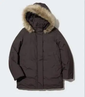 (새상품급) UNIQLO 유니클로 하이브리드 다운 코트 M 브라운