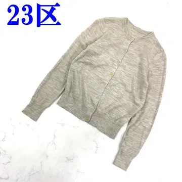 23구 긴팔 가디건 울 크루넥 그레이 32 C1981