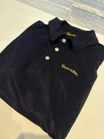 Resurrection 네이비 피케 셔츠 M 사이즈