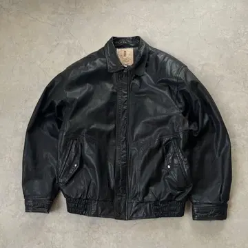 가죽 자켓 A-2 플라이트 자켓 짧은 기장 소가죽 블랙