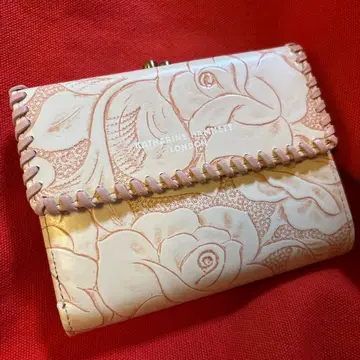 KATHARINE HAMNETT 꽃무늬 3단 폴더형 지갑