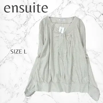 엔스위트 컷소 블라우스 새상품 택 일본제 보타이풍 오피스 L