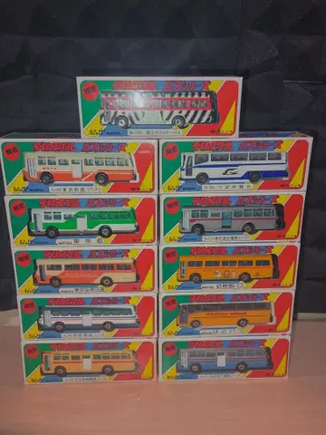 미개봉 새상품 니시키 다이캐스트 버스 시리즈 11대 세트 미니카