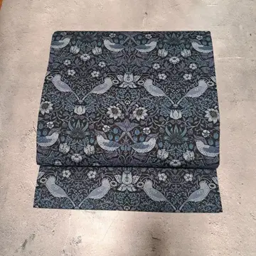 열린 나고야 오비 윌리엄 모리스 딸기 도둑 인디고 x 아네모네 리버서블