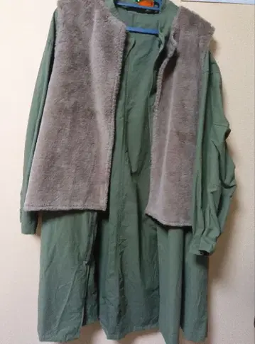 archives 퍼 베스트 포함 코트 카키 M 사이즈