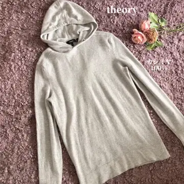 띠어리 니트 캐시미어 100% 후드 그레이