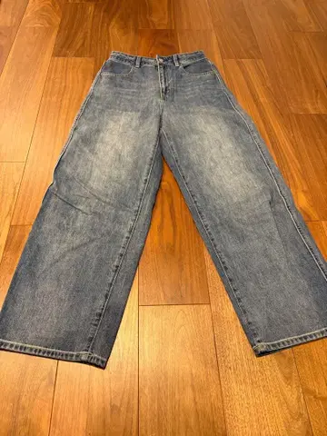 글로벌 워크/ M 사이즈 GOOD 데님 배기 팬츠 블루