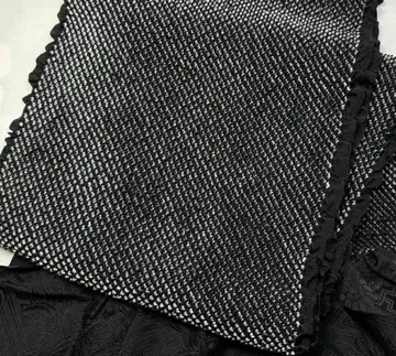 b-041 순수 실크 오비 장식 천 총 쥐어짜기 후리소데 성인식 블랙