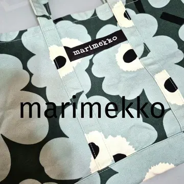 marimekko 캠퍼스지 꽃무늬 토트백 그린 계열 특대 사이즈 새상품급