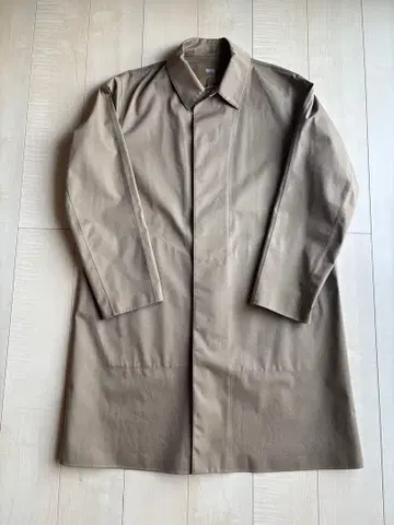 유니클로 블록 테크 스텐카라 코트 베이지 XL