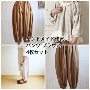오늘 한정 가격 핸드메이드 작가 블라우스 팬츠 4