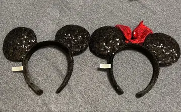 디즈니 머리띠 스팽글 미니 미키