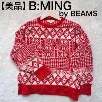 [ 새상품급 ] B:MING by BEAMS 몰 자카드 니트