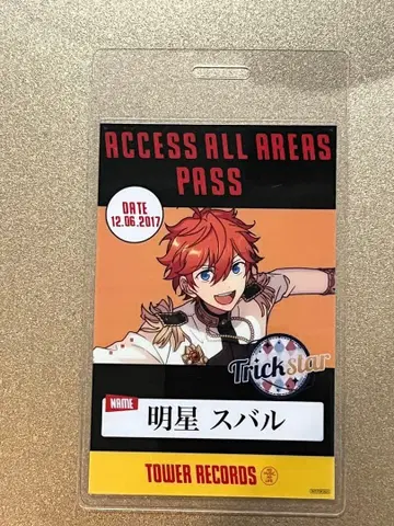 [앙스타] 타워 레코드 특전 백스테이지 패스풍 카드 아케호시 스바루