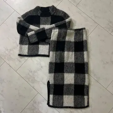 ADAM ET ROPE' 블록 체크 셋업 38 모헤어