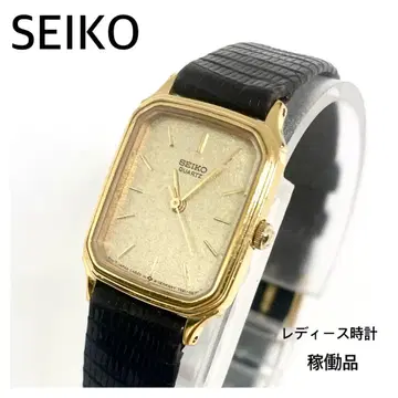 작동 SEIKO 여성용 손목시계 쿼츠 골드 새 배터리 교환 완료