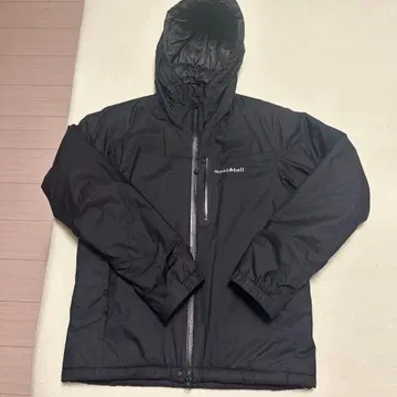 몽벨 플랫 아이언 후드티 블랙 M 새상품급 몽벨