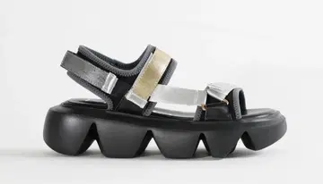 MANA 컬러 벨크로 샌들 silver 37size 23.5cm 미사용품