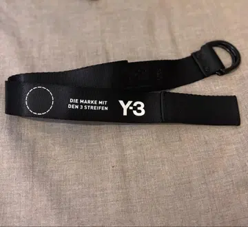 Y-3 블랙 나일론 링 벨트