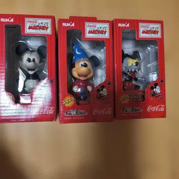 코카 콜라 풀 페이스 미키 75YEARS OF FUN 3종 세트