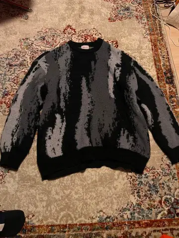 니트 모헤어풍 블랙 y2k 모드