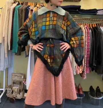 60s 70s 빈티지 판초 영국 런던 UK 케이프