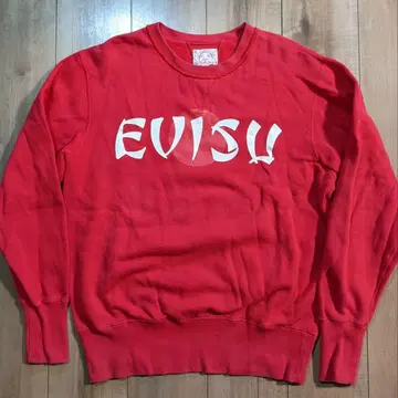 EVISU 에비수 히노마루 레드 맨투맨 트레이닝복 사이즈 42