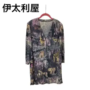 이타리야 동물 패턴 긴팔 튜닉 4L