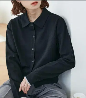 [ DISCOAT ] 쫄깃쫄깃 카라 니트 가디건