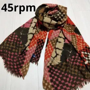 45rpm 45r 꽃무늬 대형 스톨 100% 울