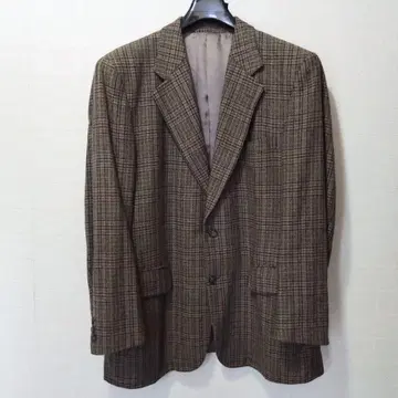 SECOND TIMES 테일러드 자켓 캐시미어 브라운 글렌체크
