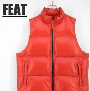 FEAT 나일론 다운 베스트 사이즈 3 오렌지 남성용