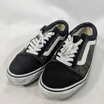 Vans 블랙/화이트 스니커즈 27.5cm 리메이크품 핸드메이드