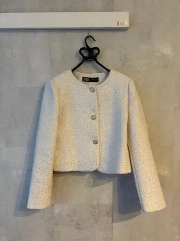 ZARA 자라 스팽글 블레이저 화이트 M 사이즈