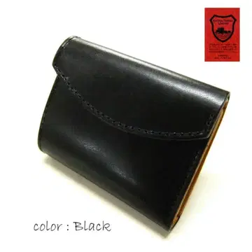 도치기 가죽 컴팩트 3단 폴더형 미니 지갑 일본제