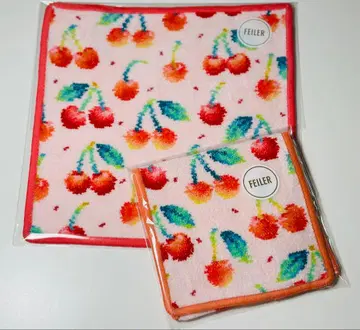 페이 체리 도트 손수건 손수건 파우치 2종 WEB 한정판 핑크