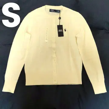 익명 배송 [ S ] 폴로 랄프로렌 코튼 크루넥 가디건 크림