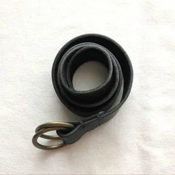 천연 가죽 벨트 블랙 매트 골드