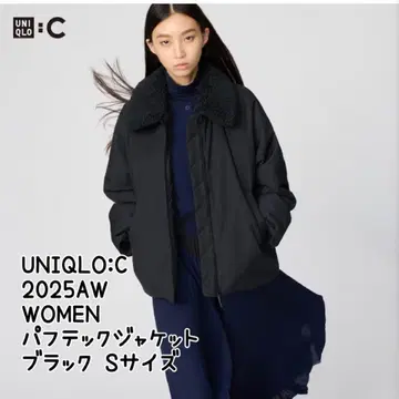 [ 미사용 ] 유니클로C 퍼프테크 자켓 S 블랙 WOMEN MEN