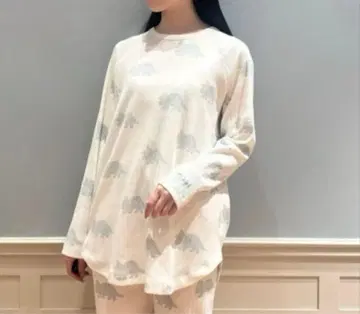 젤라또피케 다이너소어 패턴 롱 T셔츠