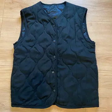 블랙 퀼팅 다운 베스트