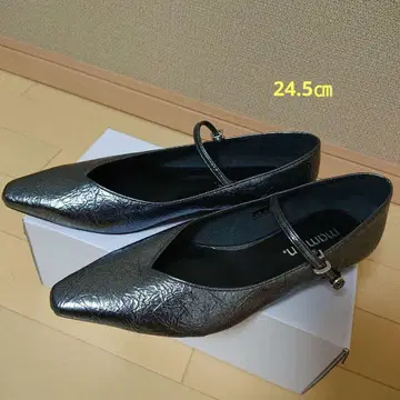 mamian 일본제 갑 스트랩 포함 V컷 플랫슈즈