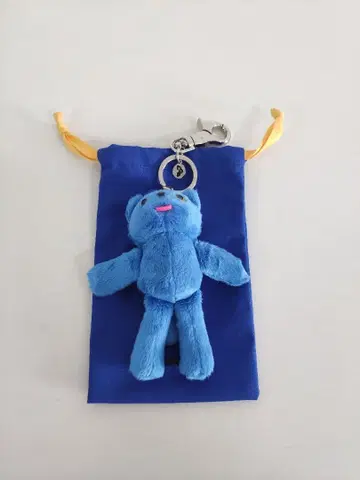 파란 곰 봉제 인형 키링