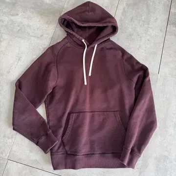 SATURDAYS NYC 다크 퍼플 후드 부착 후드티 S 사이즈