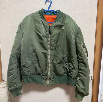 80's MA-1 플라이트 자켓 올리브 그린