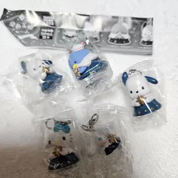 산리오 별색 천사 참 5개 세트