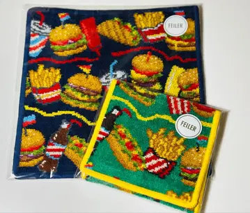 페이러 버거샵 손수건 손수건 파우치 2점 햄버거