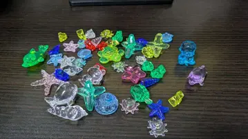 아크릴 스톤 인테리어 클리어 바다 생물 미사용