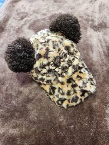 도쿄 디즈니 리조트 레오파드 무늬 캡